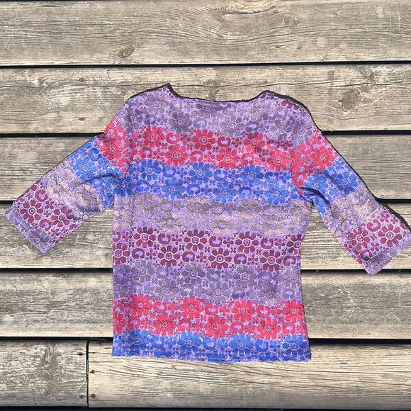 Sparkly Multicoloured Flower Shirt - Picture 4 of 4